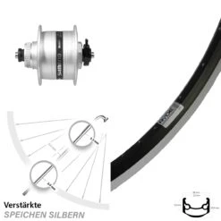 Nabendynamo Vorderrad Shimano DH-3D35 Ryde Andra 35 28 Zoll