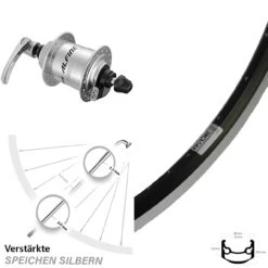 Nabendynamo Vorderrad Shimano Alfine DH-S701 Ryde Andra 35 27,5 Zoll