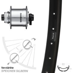 Ryde Rival 35 Disc 27,5+ Zoll Vorderrad 15x100 Mm Dynamo Shimano DH-UR708-3D Centerlock