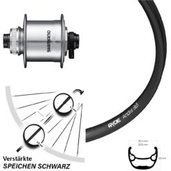 27,5 Zoll Vorderrad Ryde Andra 321 Disc 15x100 Mm Steckachse Shimano DH-UR708-3D Silbern