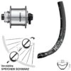Dt-swiss Vorderrad 27,5 Zoll DT Swiss H 522 Disc 15x100 Mm Steckachse Shimano DH-UR708-3D Silbern
