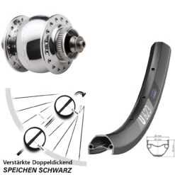 Dt-swiss SON 28 Disc Centerlock Silbern Poliert DT Swiss U 623 29 Zoll Vorderrad