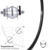 28 Zoll Nabendynamolaufrad Ryde DP 19 Shutter Precision PL-8 Centerlock Silbern