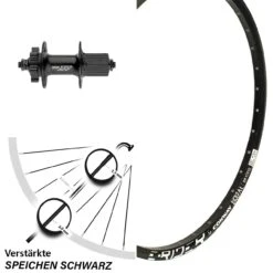 26 Zoll Laufrad Mach 1 Magma Mit Shimano Deore XT FH-M756 Nabe Verstärkt