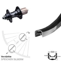 KX-T 130 Mm Schwarz Ryde Andra 30 Hinteres Rad 26 Zoll