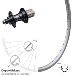 26 Zoll Hinterrad Ryde ZAC 421 KX-T 135 Mm Schnellspanner Felgenbremse