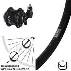 Rohloff CC OEM Hinterrad 26 Zoll Andra 30 Disc Schwarz Für Scheibenbremse