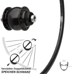 Vorderrad Mit Nabendynamo SON 28 Ryde DP 19 28 Zoll Für Steckachse