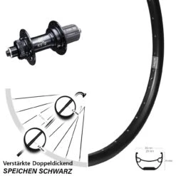 Verstärktes Hinterrad Boost Ryde Andra 29 Mit KX-B Nabe 5x141 Mm Centerlock 11-fach