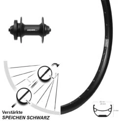 24 Zoll Ryde Andra 29 Scheibenbrems-Vorderrad Formula DC-21