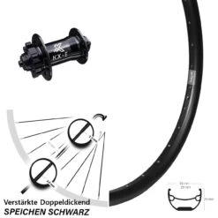 29 Zoll Vorderrad KX-E Nabe 5x100 Mm 6-loch Ryde Andra 29-622 ETRTO Heavy Duty
