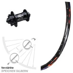 Breites 26 Zoll Vorderrad DRC ZZYZX Disc Mit KX-E Nabe 5x100 Mm 6-loch