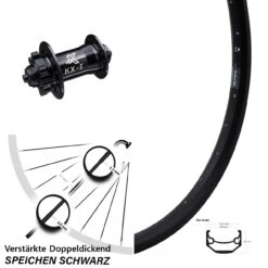 KX-E Nabe 5x100 Mm 6-loch Ryde Andra 40 Disc Vorderrad 27,5 Zoll