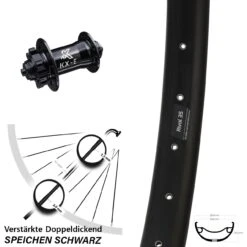 KX-E Nabe 5x100 Mm 6-loch Ryde Rival 35 Disc Vorderrad 27,5+ Zoll E-Bike