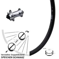28-29 Zoll Vorderrad KX-E Nabe Silbern 5x100 Mm 6-loch Ryde Andra 40 Disc