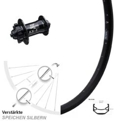 Vorderrad Ryde 5/100 Andra 40 Disc KX-E Vorderradnabe 6-loch