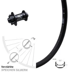 Vorderrad Ryde Andra 40 Disc KX-E Vorderradnabe 6-loch 15x100