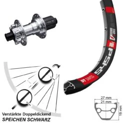 Dt-swiss DT Swiss 545 Hinteres Rad 26 Zoll E-Bike MTB KX-E Nabe Silbern 6 Kugellager