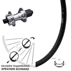 27,5 Zoll Hinterrad Ryde Andra 40 Disc Mit KX-E Nabe Silbern 12x142 Mm 6-loch 11-fach