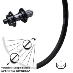 26 Zoll Hinterrad Verstärkt KX-E 6-loch 11-fach Ryde Andra 40 Disc