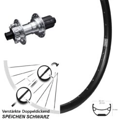 Hinterrad Verstärkt KX-E Nabe Silbern 12x142 Mm Ryde Andra 29 Zoll Steckachse