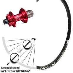 26 Zoll Hinterrad KX-M 6-loch Mach 1 Magma Steckachse