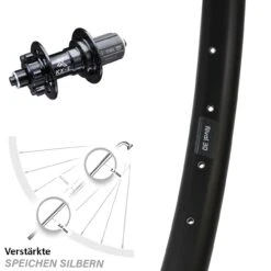 Hinteres Rad 29 Zoll Ryde Rival 30 Disc Mit KX-E Nabe 5x135 Mm 6-Loch 11-fach