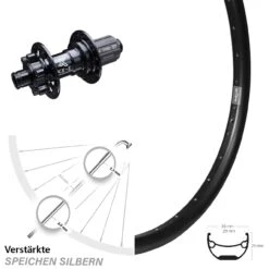 Hinterrad Ryde Andra 29 Zoll KX-E Nabe 12x142 Mm 6-Loch 11-fach Verstärkt