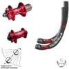 Dt-swiss Laufradsatz 29 Zoll DT Swiss 533 Nabe KX-M Rot-eloxiert Schnellspanner 11-fach