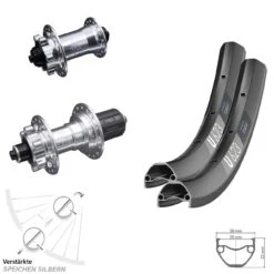 Dt-swiss DT Swiss U 623 29 Zoll KX-E Naben Verstärkt Silbern Laufradsatz E-Bike