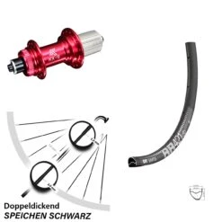 Dt-swiss DT Swiss RR 421 DB Hinterrad 28 Zoll Mit KX-G 11-fach Nabe Rot-eloxiert Schnellspanner