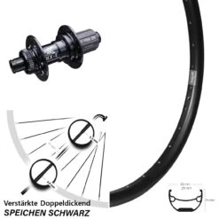 Breites 26 Zoll Hinterrad Ryde Andra 29 Mit KX-E Nabe 12x142 Mm Centerlock 11-fach