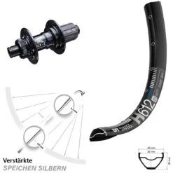 Dt-swiss KX-E 12x142 Mm DT Swiss H 612 Hinterrad 27,5+ Zoll Centerlock