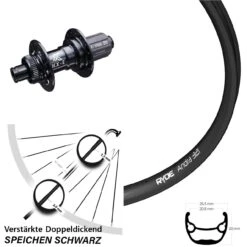 28-29 Zoll Hinterrad KX-E Nabe 12x142 Mm Centerlock 11-fach Ryde Andra 321 Für Steckachse