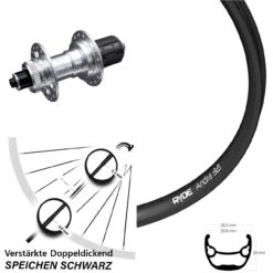 Ryde Andra 321 Hinterrad 27,5 Zoll Verstärkt Schnellspanner KX-E Silbern 11-fach