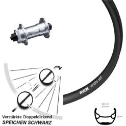 Ryde Andra 321 Vorderrad 28-29 Zoll Mit KX-E Schnellspanner 5x100 Nabe Silbern-eloxiert