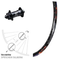 26 Zoll Vorderrad KX-E Nabe Centerlock 5x100 Mm Schwarz DRC 28-559 ETRTO