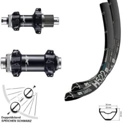 Dt-swiss Laufradsatz DT Swiss H 522 29 Zoll Shimano XT Boost Micro Spline Steckachse Straightpull