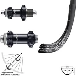 Dt-swiss 29 Zoll Laufradsatz Shimano XT Boost Straightpull 12-fach Micro Spline DT Swiss M 502