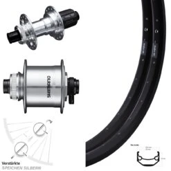 Ryde Andra 40 Laufradsatz 28-29 Zoll KX-E Nabe Silbern Dynamo Shimano DH-UR708-3D