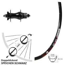 Hinterrad 26 Zoll Mach 1 ZZYZX 6-loch Disc Formula Sram XD 5x135 Mm Schwarz