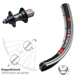 Dt-swiss KX-T Nabe 135 Mm DT Swiss 535 Hinteres Rad 26 Zoll