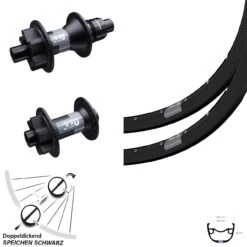 29 Zoll Laufradsatz Ryde Rival 23-622 ETRTO DT Swiss 370 Steckachse 6-loch Sram XD