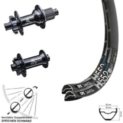 Dt-swiss 29 Zoll Laufradsatz DT Swiss H 552 Boost 110x148 Mm KX-B Micro Spline 6-loch Verstärkt