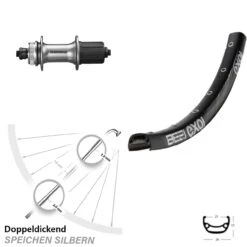 Exal BE 21 Hinterrad 28/29 Zoll Centerlock Shimano