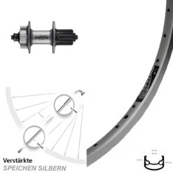 Hinterrad 28 Zoll Ryde Sputnik Shimano Deore 8-10-Fach 6 Loch Für Scheibenbremse