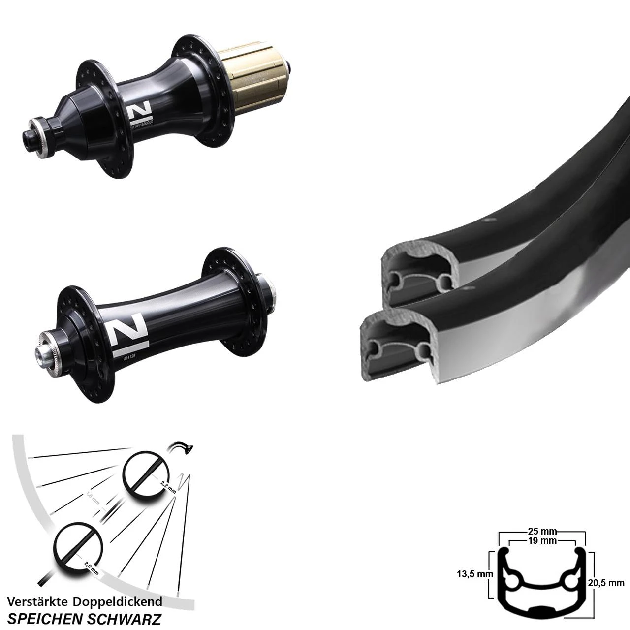 Laufradsatz 28 Zoll Novatec Nabe A141 F162 Ryde Andra 30 Felgenbremse