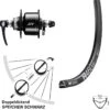 Dt-swiss Rennrad Vorderrad 28 Zoll Shimano XT Nabendynamo DT Swiss R 460 Disc