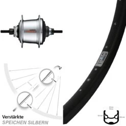 Ryde Andra 30 Disc Hinterrad 28 Zoll Mit Shimano Nexus 7-Gang Centerlock