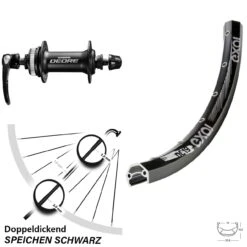 Vorderrad 28 Zoll Exal DC 19 Deore Disc Centerlock